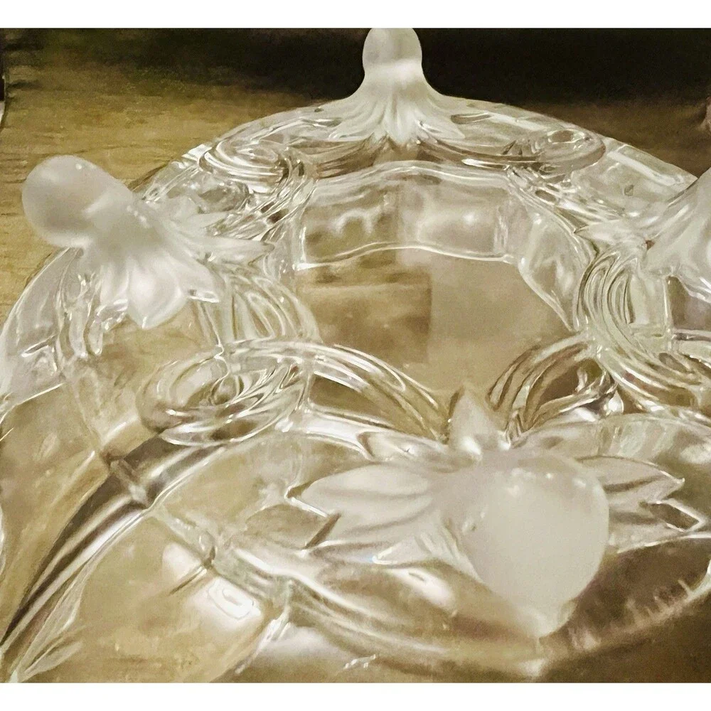 Vintage Walther Glass Angelique Crystal 5 Compartments Relish Hors D’Oeuvre Tray